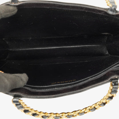 Chanel Tote Tasche aus schwarzem Lackleder