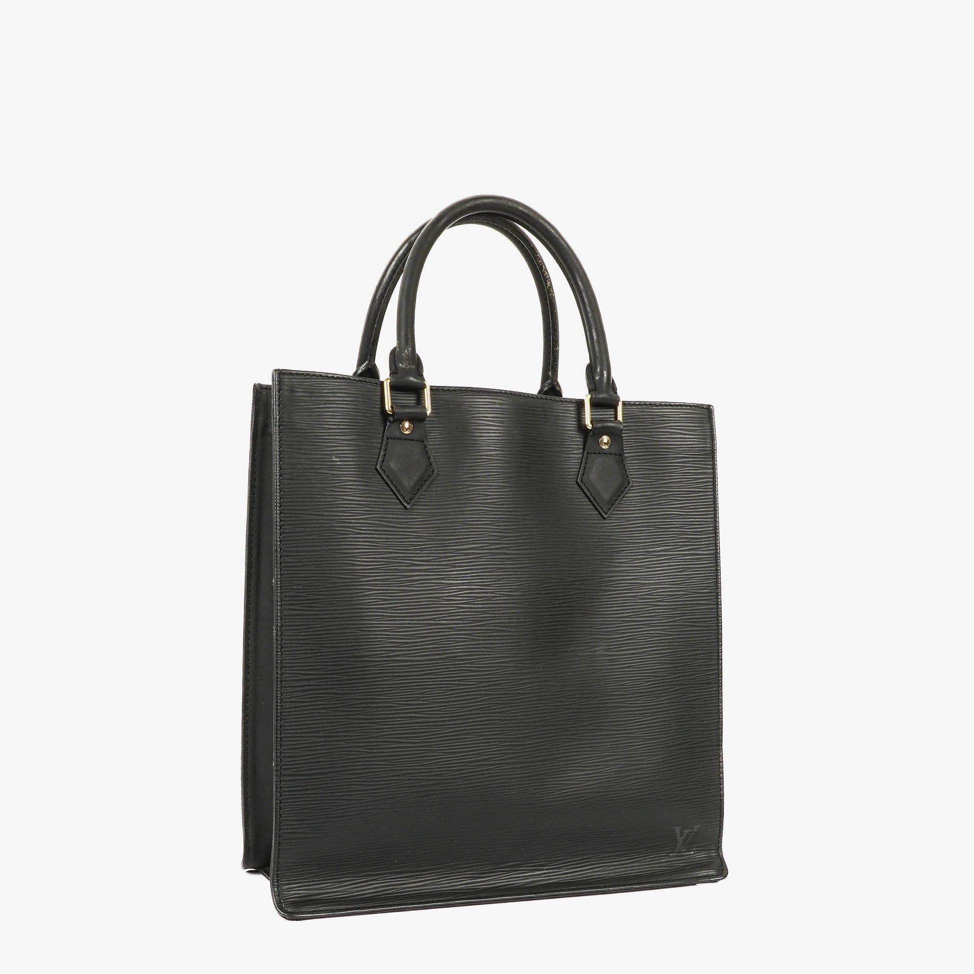 Louis Vuitton Sac Plat Tasche aus schwarzem Epi-Leder
