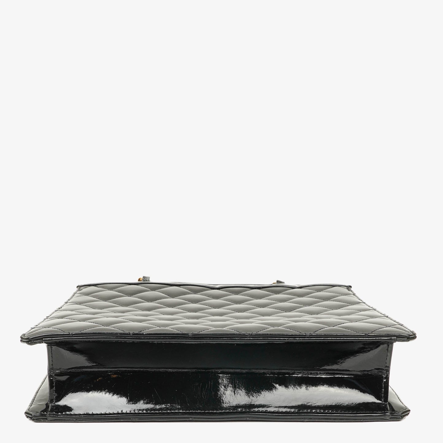 Chanel Tote Tasche aus schwarzem Lackleder