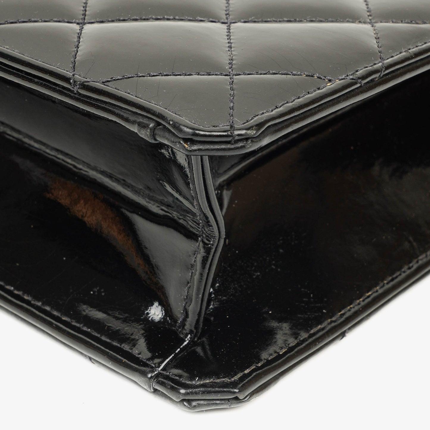 Chanel Tote Tasche aus schwarzem Lackleder