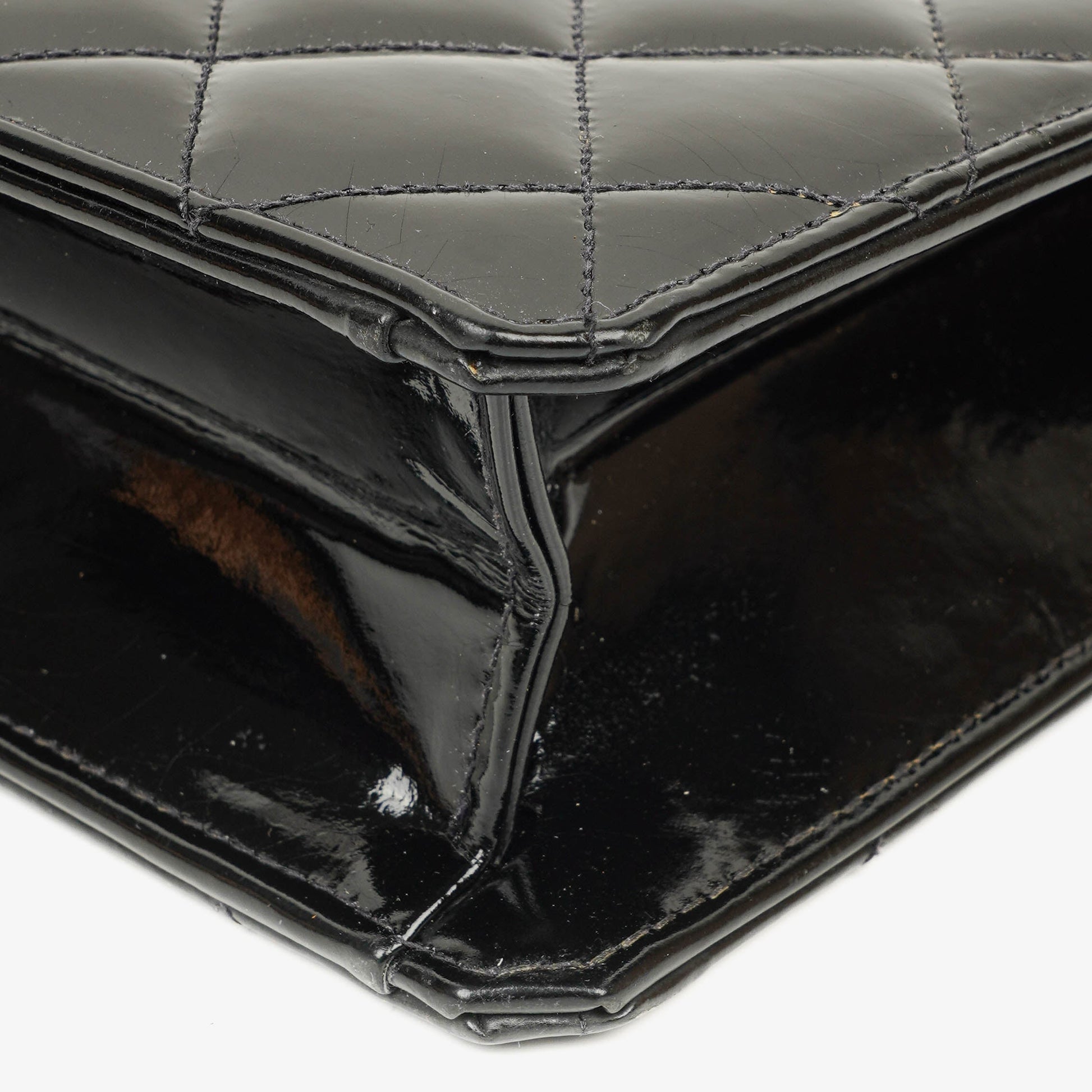 Chanel Tote Tasche aus schwarzem Lackleder