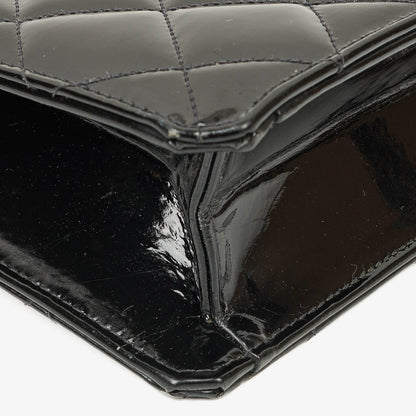 Chanel Tote Tasche aus schwarzem Lackleder