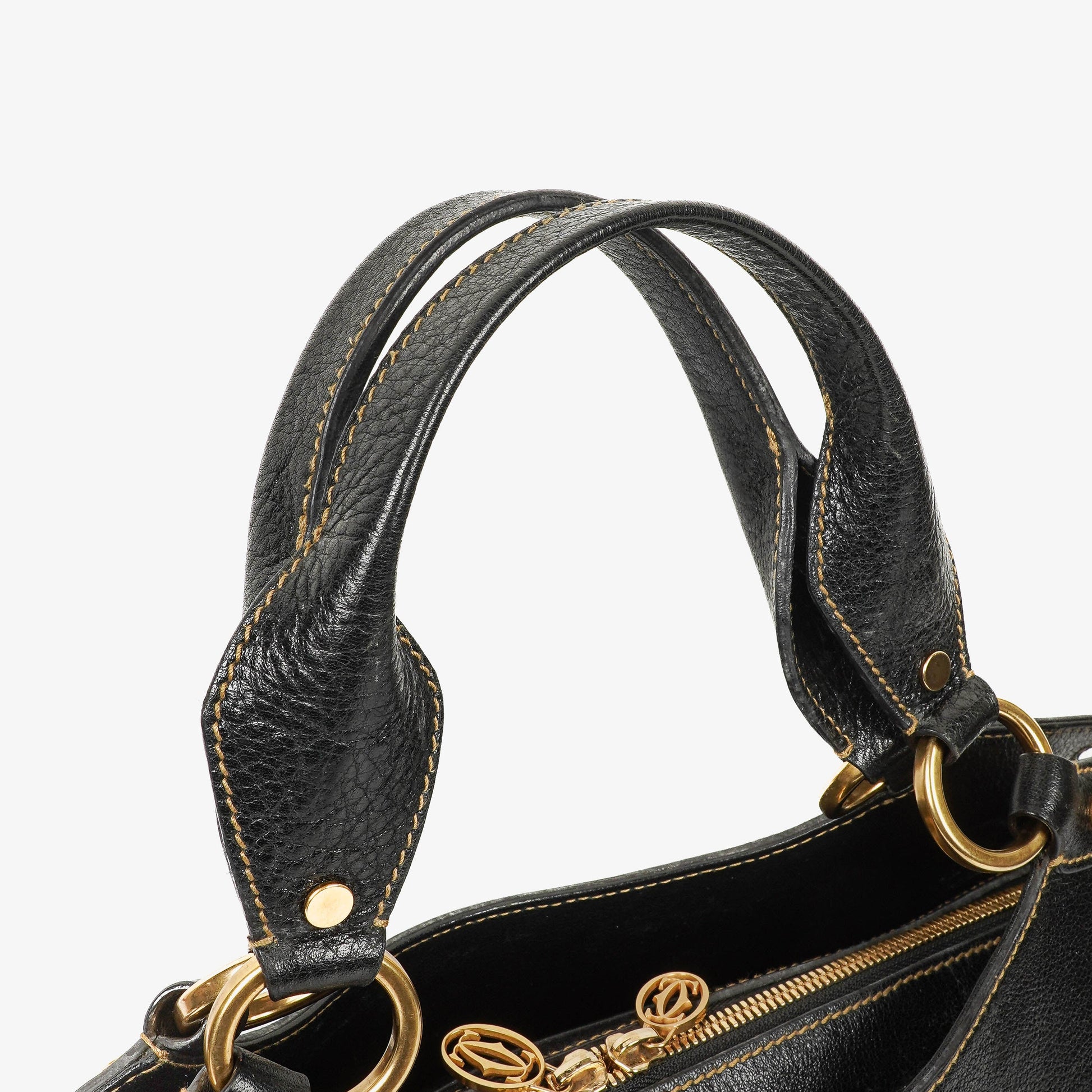 Cartier Marcello de Cartier Henkeltasche aus genarbtem Leder