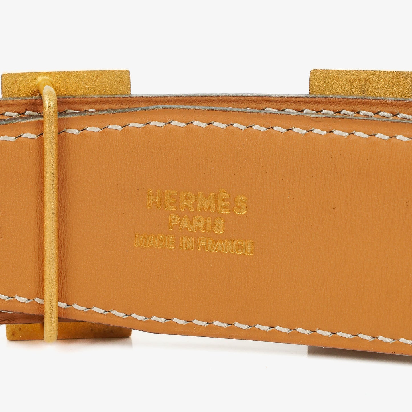 Hermès H Gürtel 32 mm aus schwarzem Boxleder