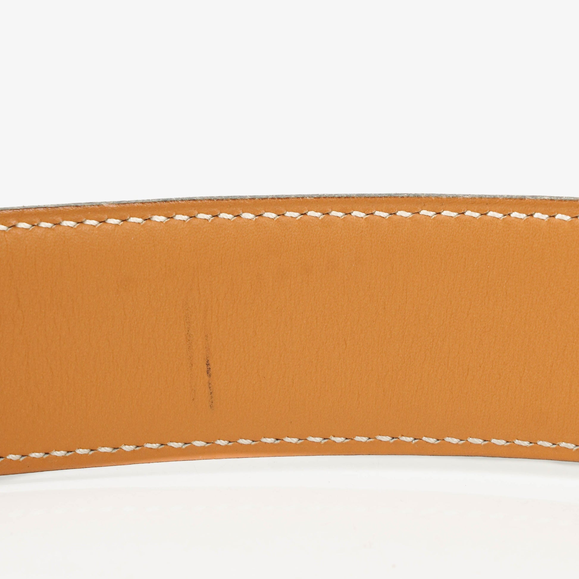 Hermès H Gürtel 32 mm aus schwarzem Boxleder