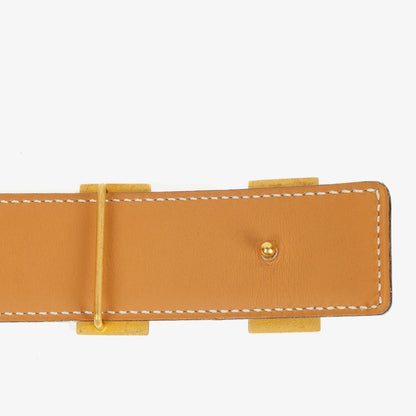 Hermès H Gürtel 32 mm aus schwarzem Boxleder