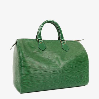 Louis Vuitton Speedy 30 Handtasche aus grünem Epi Leder