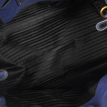 Prada Tote Bag aus blauem Leder