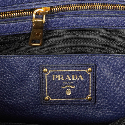 Prada Tote Bag aus blauem Leder