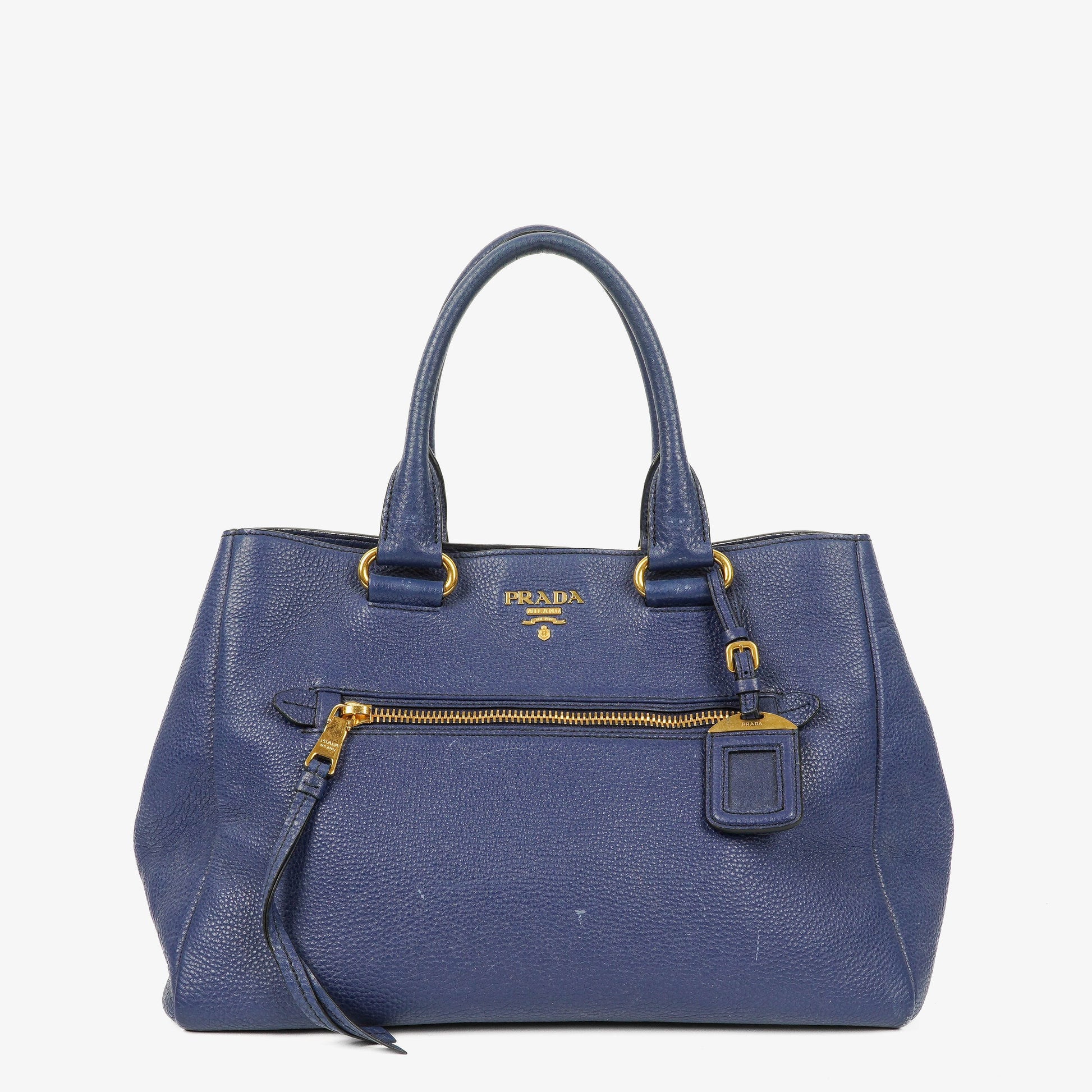 Prada Tote Bag aus blauem Leder