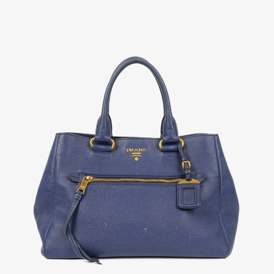 Prada Tote Bag aus blauem Leder