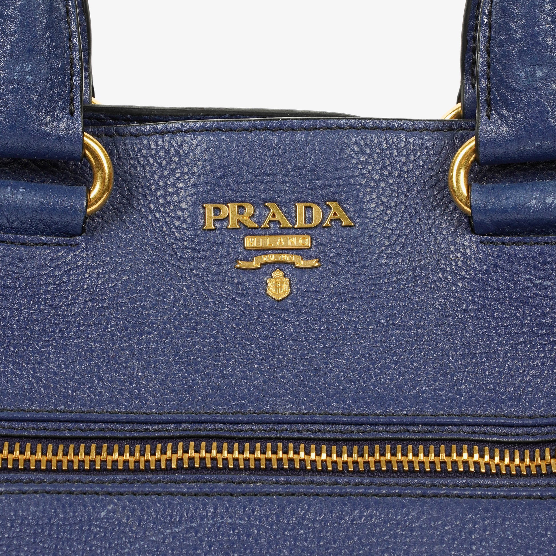 Prada Tote Bag aus blauem Leder