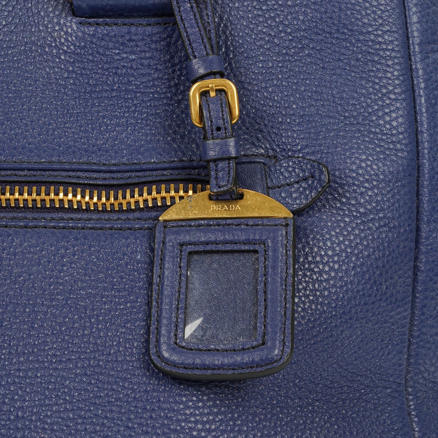 Prada Tote Bag aus blauem Leder