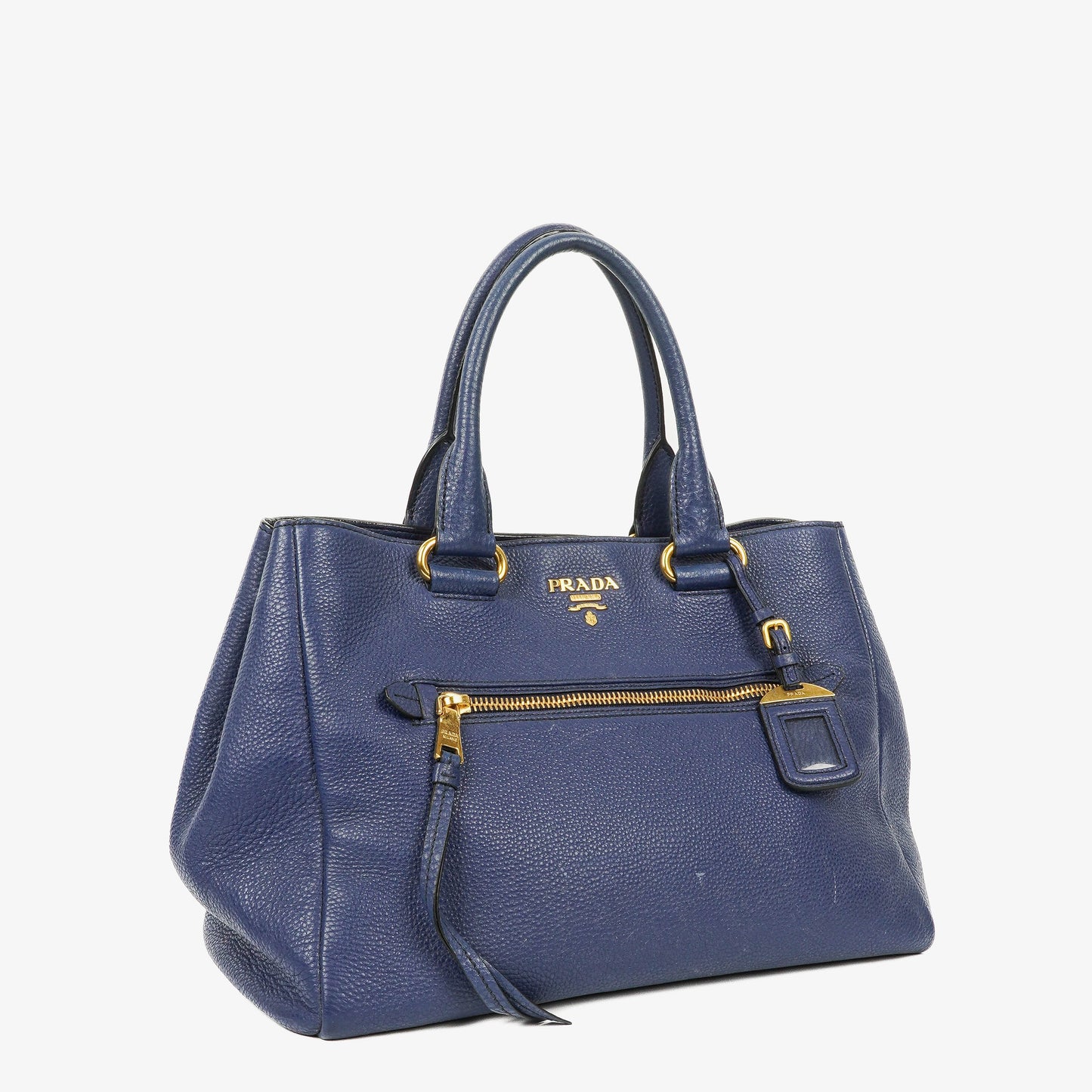 Prada Tote Bag aus blauem Leder