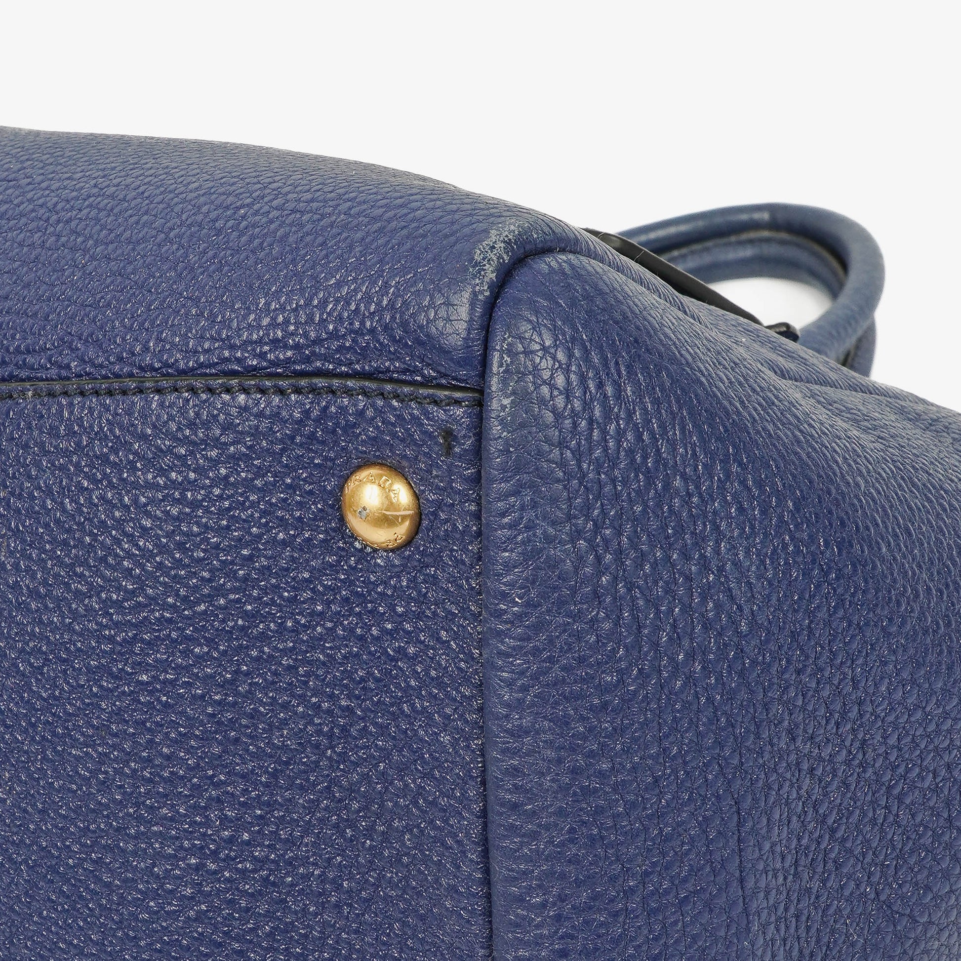 Prada Tote Bag aus blauem Leder