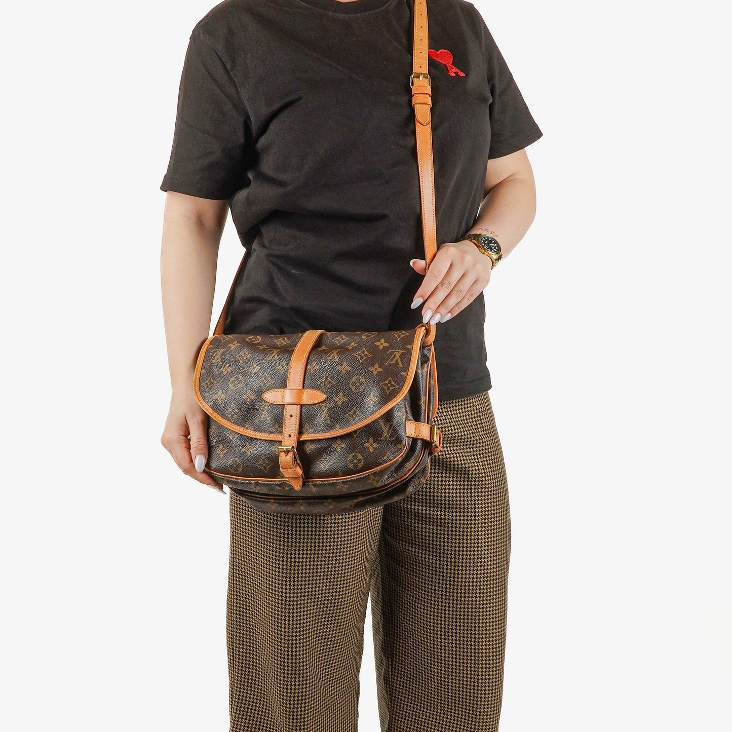 Louis Vuitton Saumur Schultertasche aus Monogram Canvas