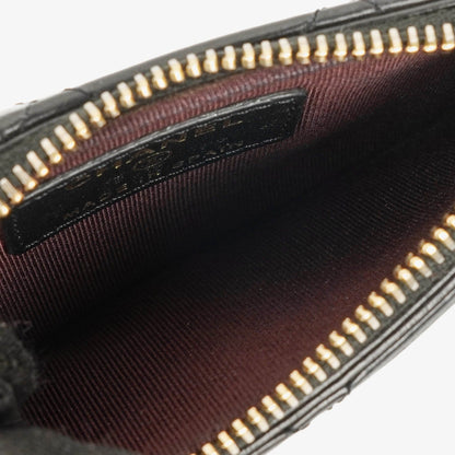 Chanel Münzgeldbörse aus schwarzem gestepptem Leder
