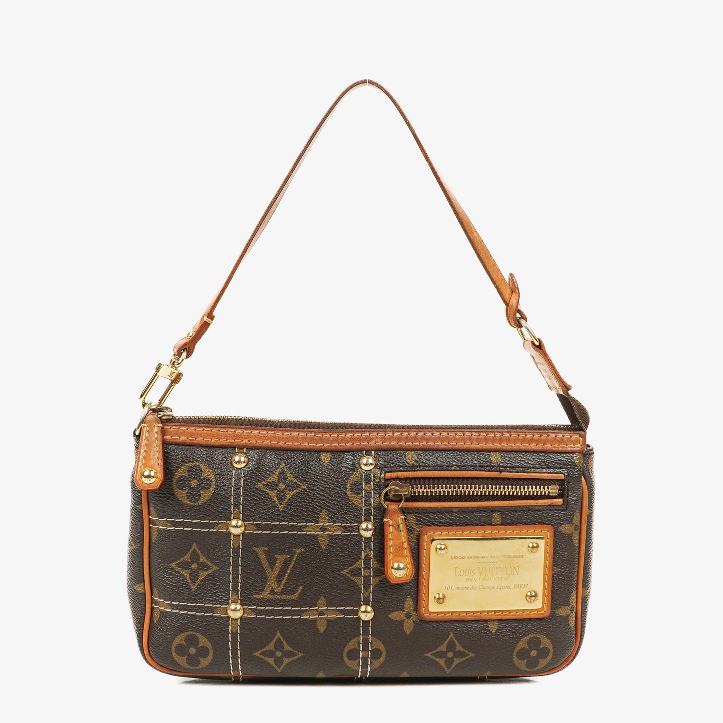 Louis Vuitton Riveting Limited Edition Pochette Accessories Clutch aus Monogram beschichtetem Canvas