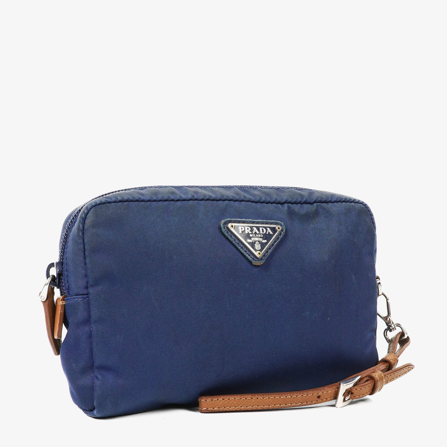 Prada kleine blaue Nylon Pouch