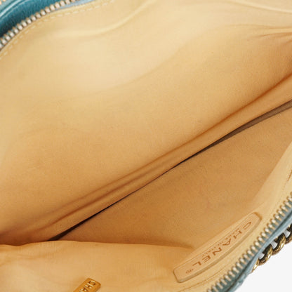 Chanel Crown CC Double Zip gesteppte Ledertasche