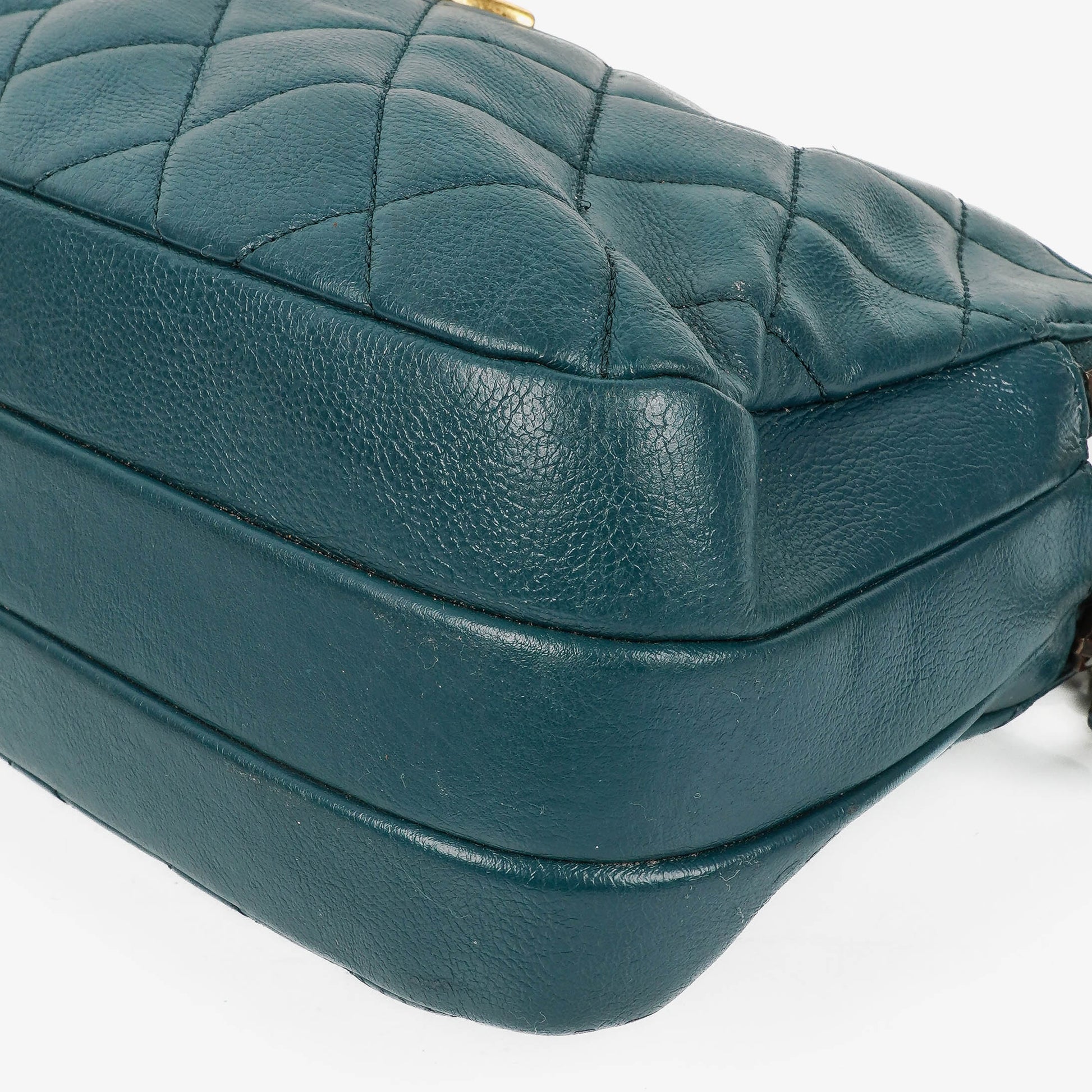 Chanel Crown CC Double Zip gesteppte Ledertasche