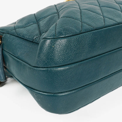 Chanel Crown CC Double Zip gesteppte Ledertasche