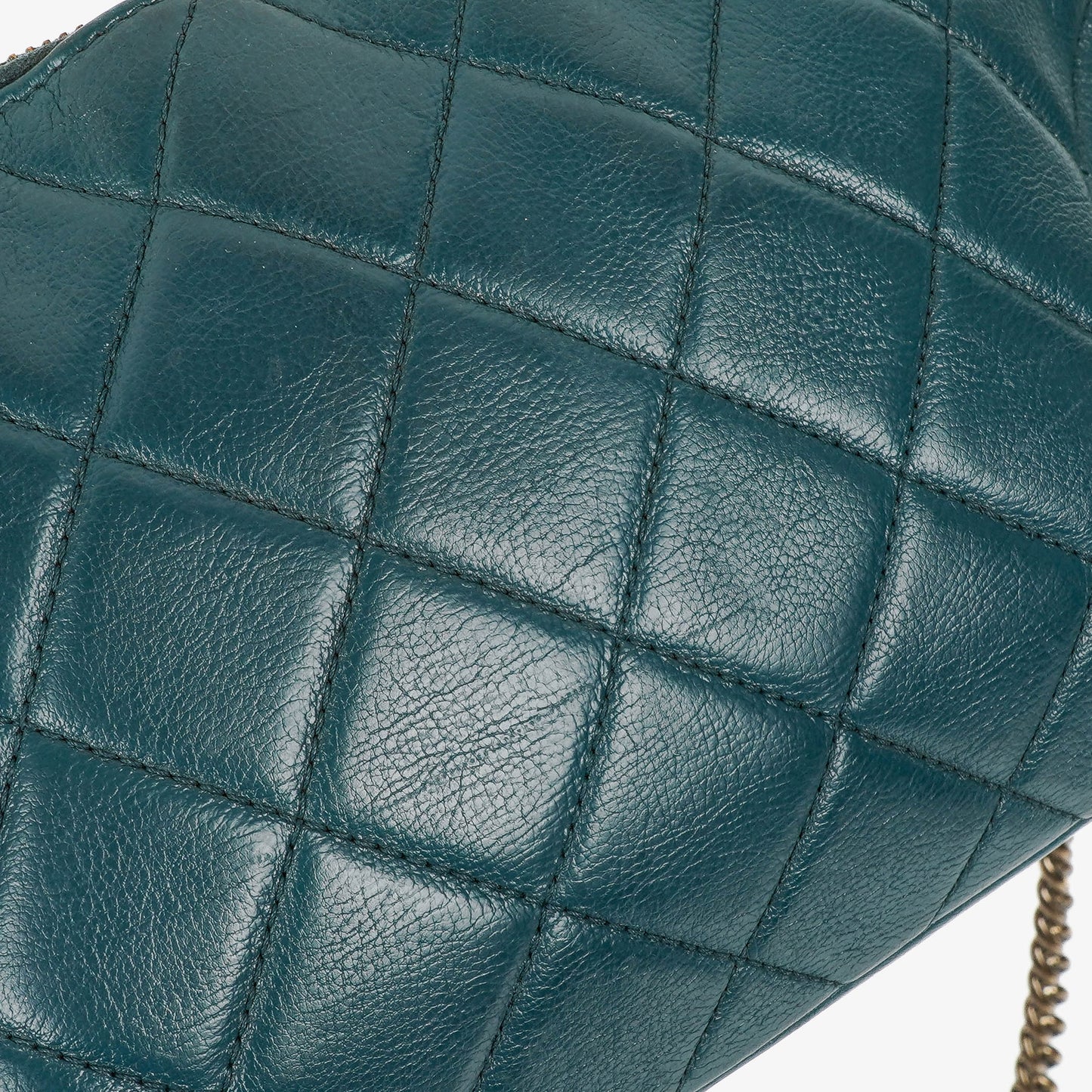 Chanel Crown CC Double Zip gesteppte Ledertasche