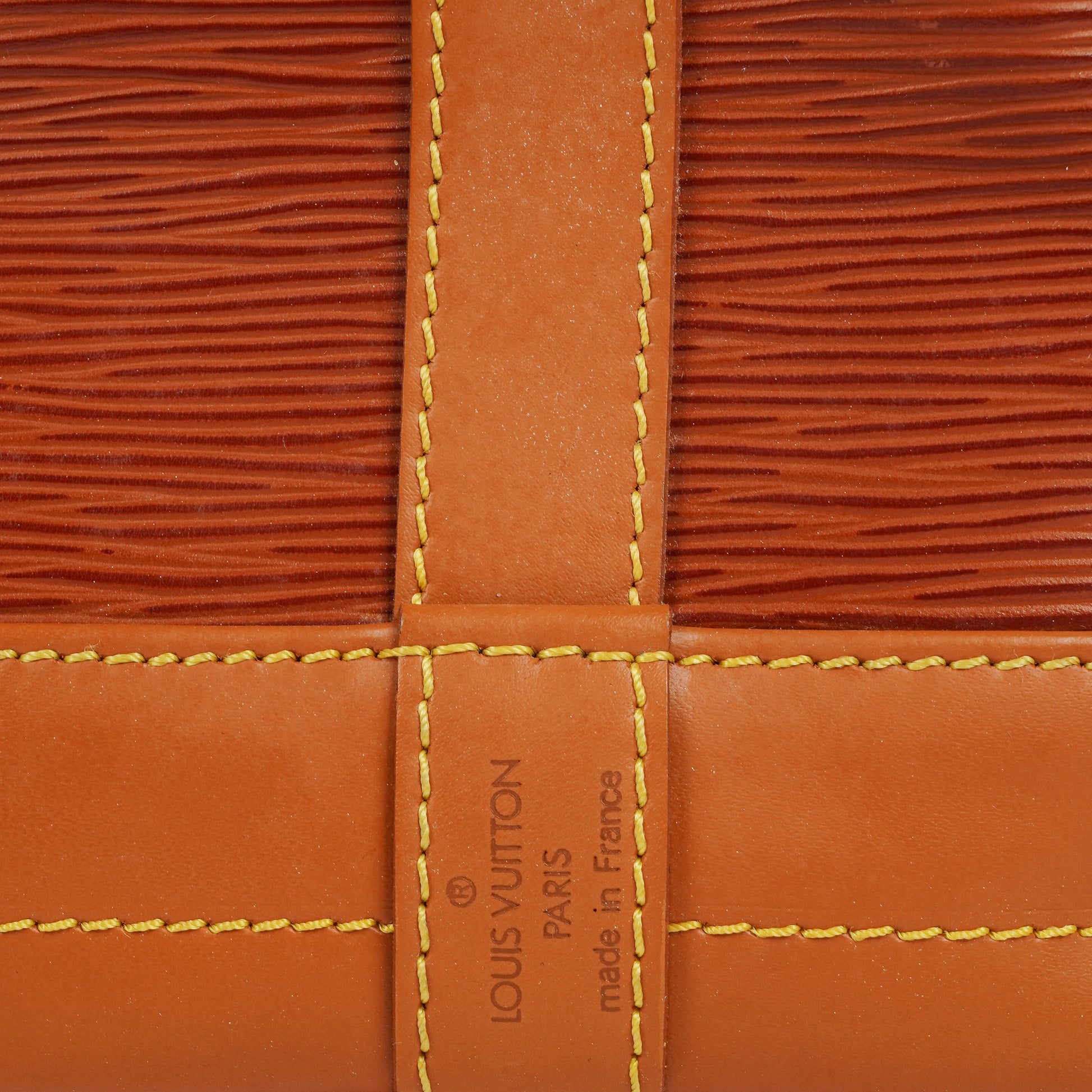Louis Vuitton Noe Grande zweifarbige Epi Leder Schultertasche