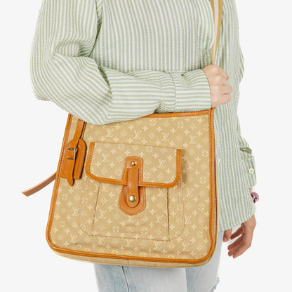 Louis Vuitton Besace Mary Kate Schultertasche aus Mini Monogram in Beige