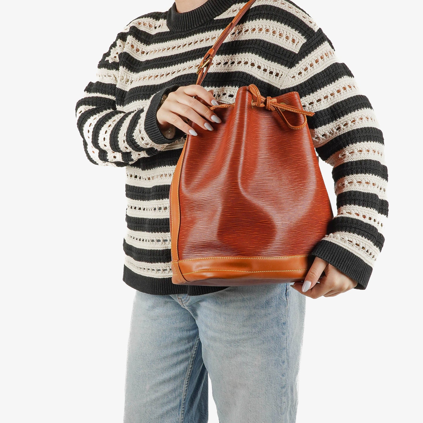 Louis Vuitton Noe Grande zweifarbige Epi Leder Schultertasche