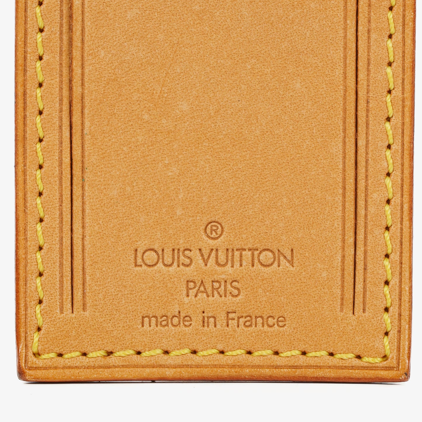 Louis Vuitton Leder-Namensschild und Griffhalter