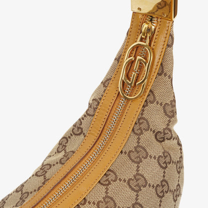 Gucci GG beige Schulter-Hobo-Tasche