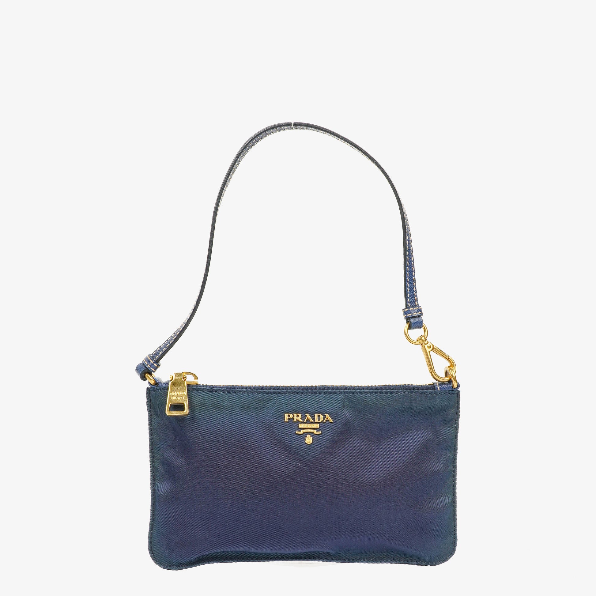 Prada kleine Tasche aus blauem Nylon