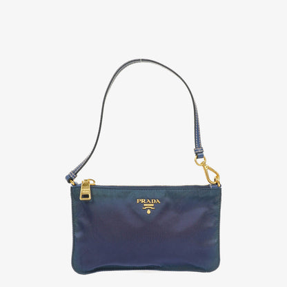 Prada kleine Tasche aus blauem Nylon