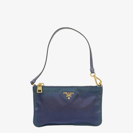 Prada kleine Tasche aus blauem Nylon