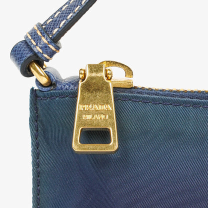 Prada kleine Tasche aus blauem Nylon
