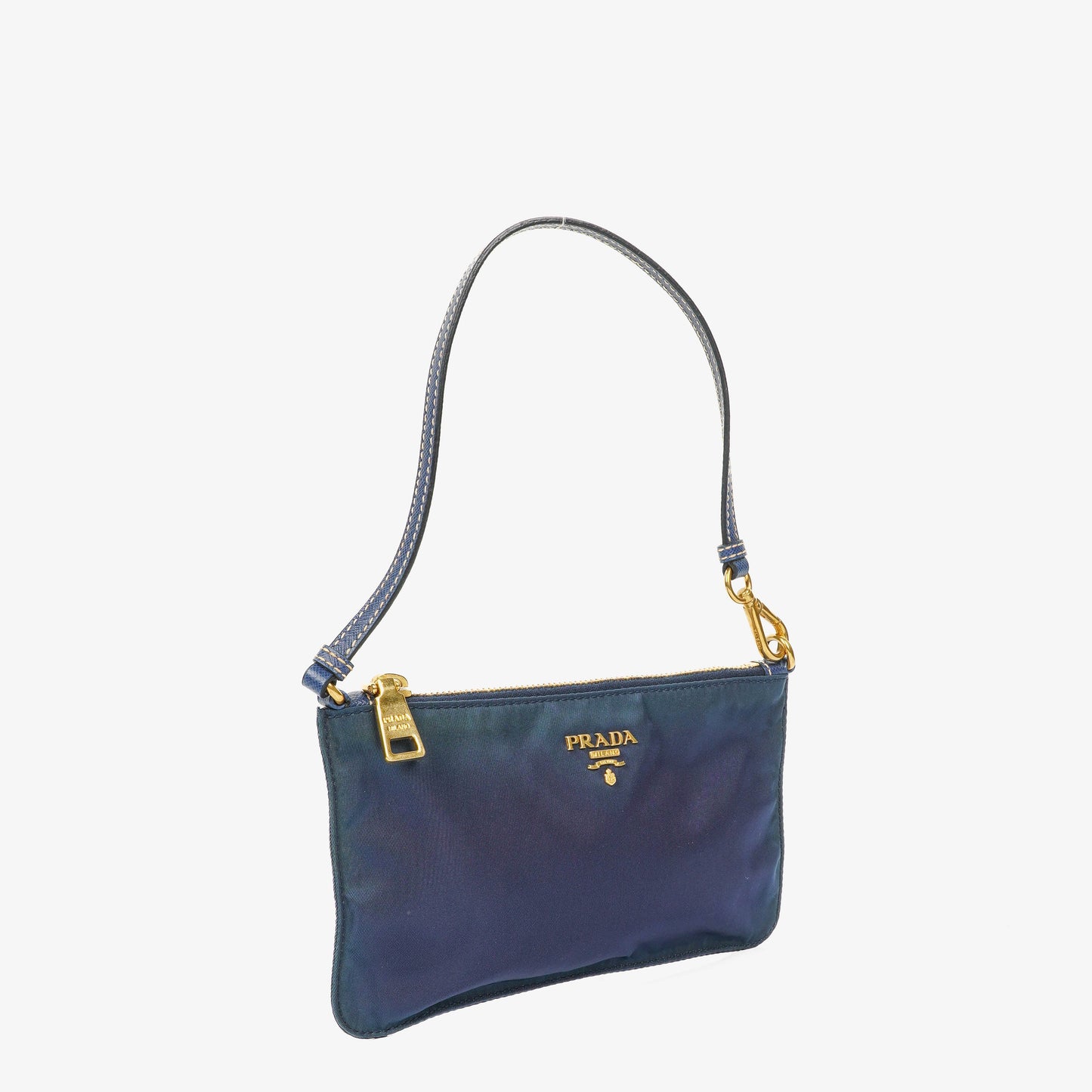 Prada kleine Tasche aus blauem Nylon