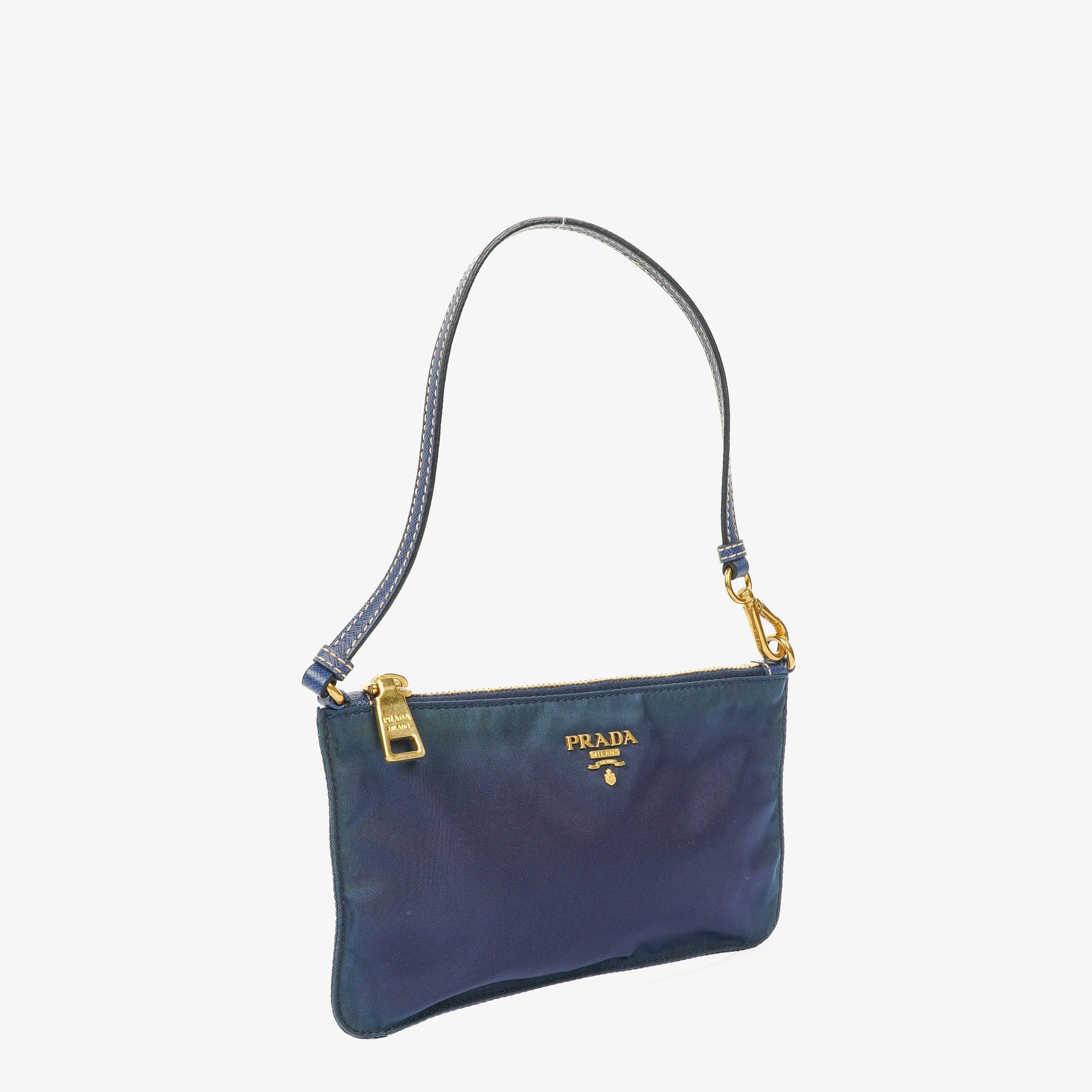 Prada kleine Tasche aus blauem Nylon