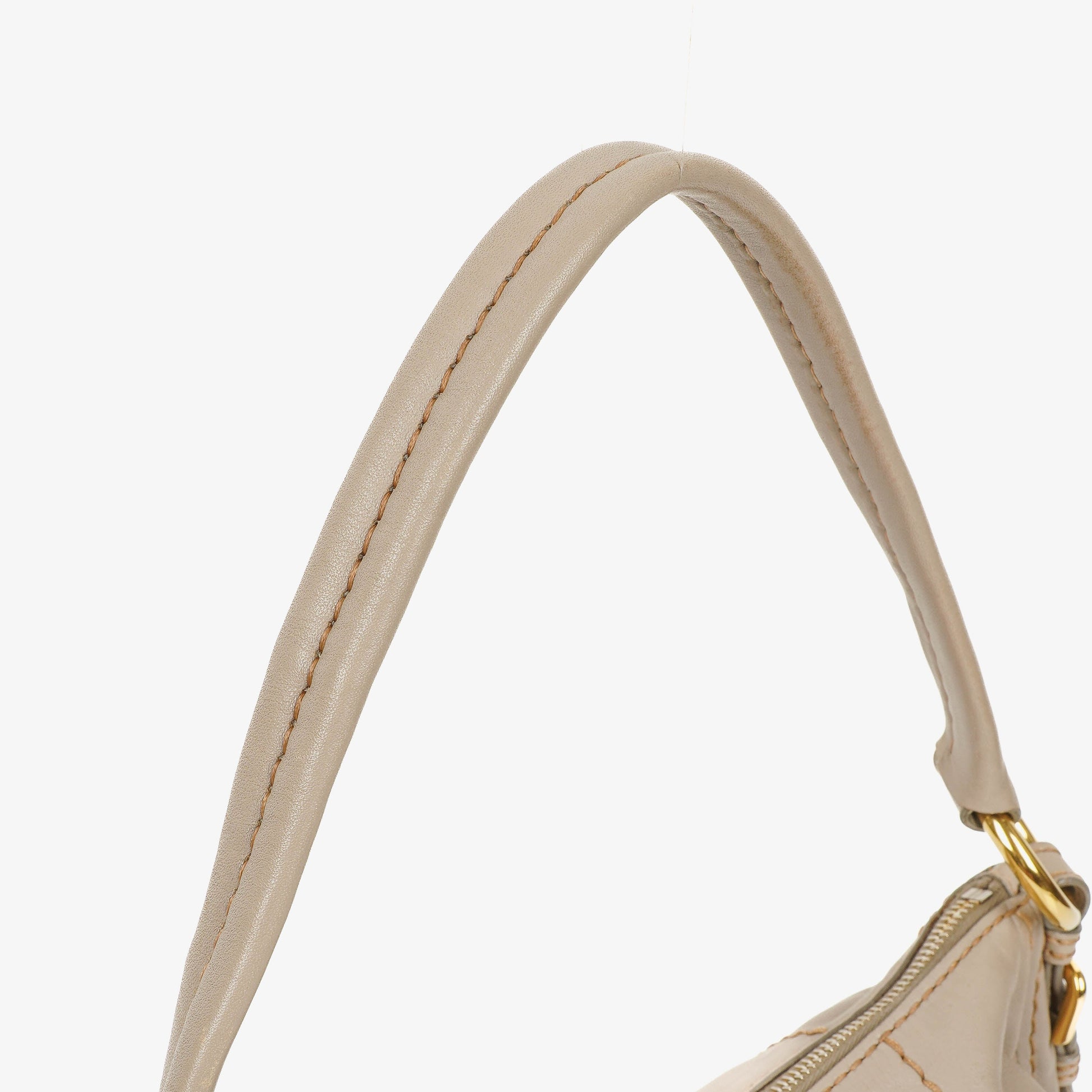 Prada Argilla Schultertasche aus weichem Kalbsleder mit Steppnähten