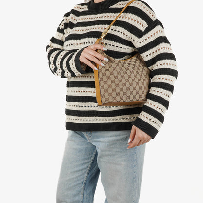 Gucci GG beige Schulter-Hobo-Tasche