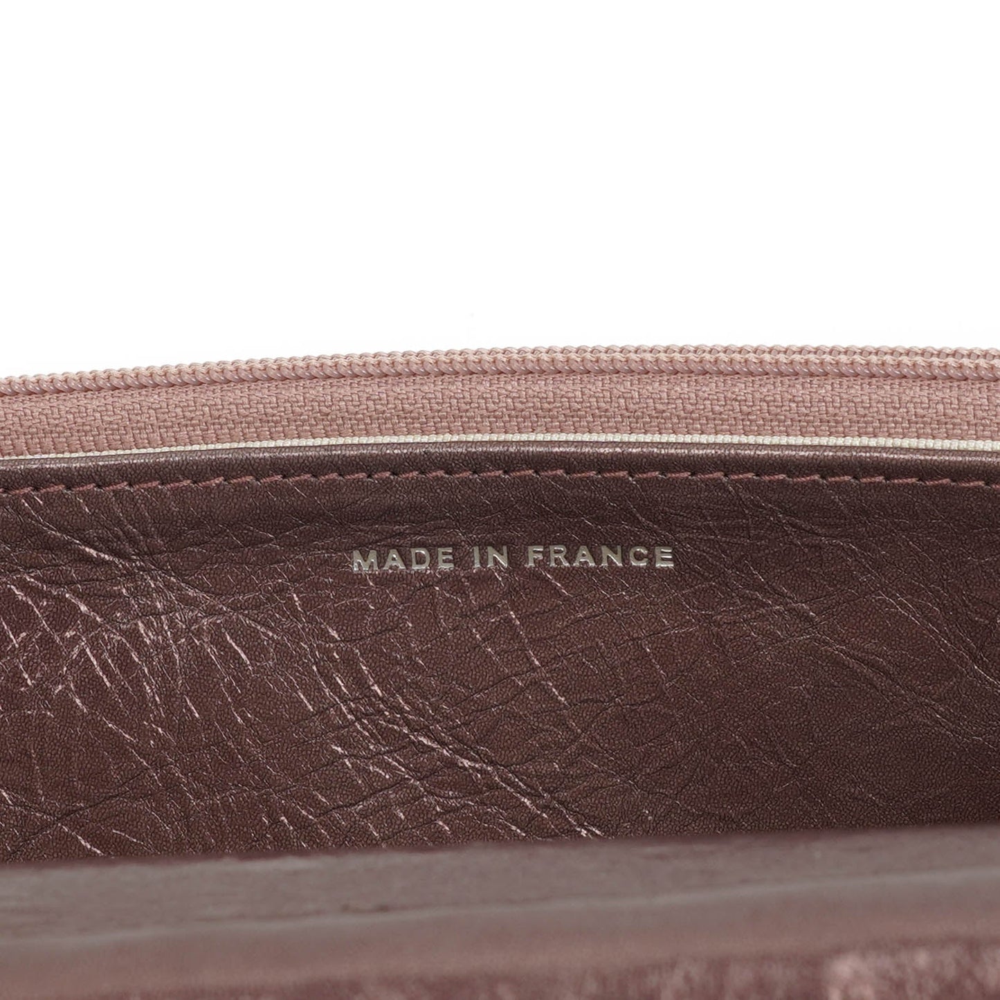CHANEL 2.55 Reissue Wallet on Chain WOC aus lila gestepptem gealtertem Metallic-Kalbsleder