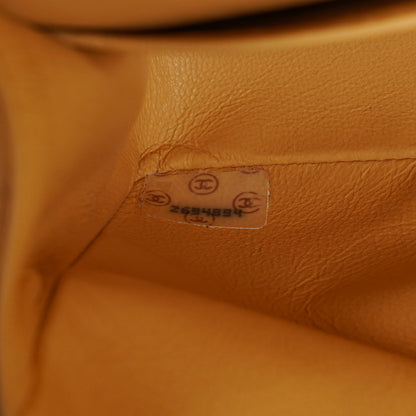 Chanel Medium Classic Vintage Double Flap Tasche aus beigem Wildleder mit 24K vergoldeten Beschlägen