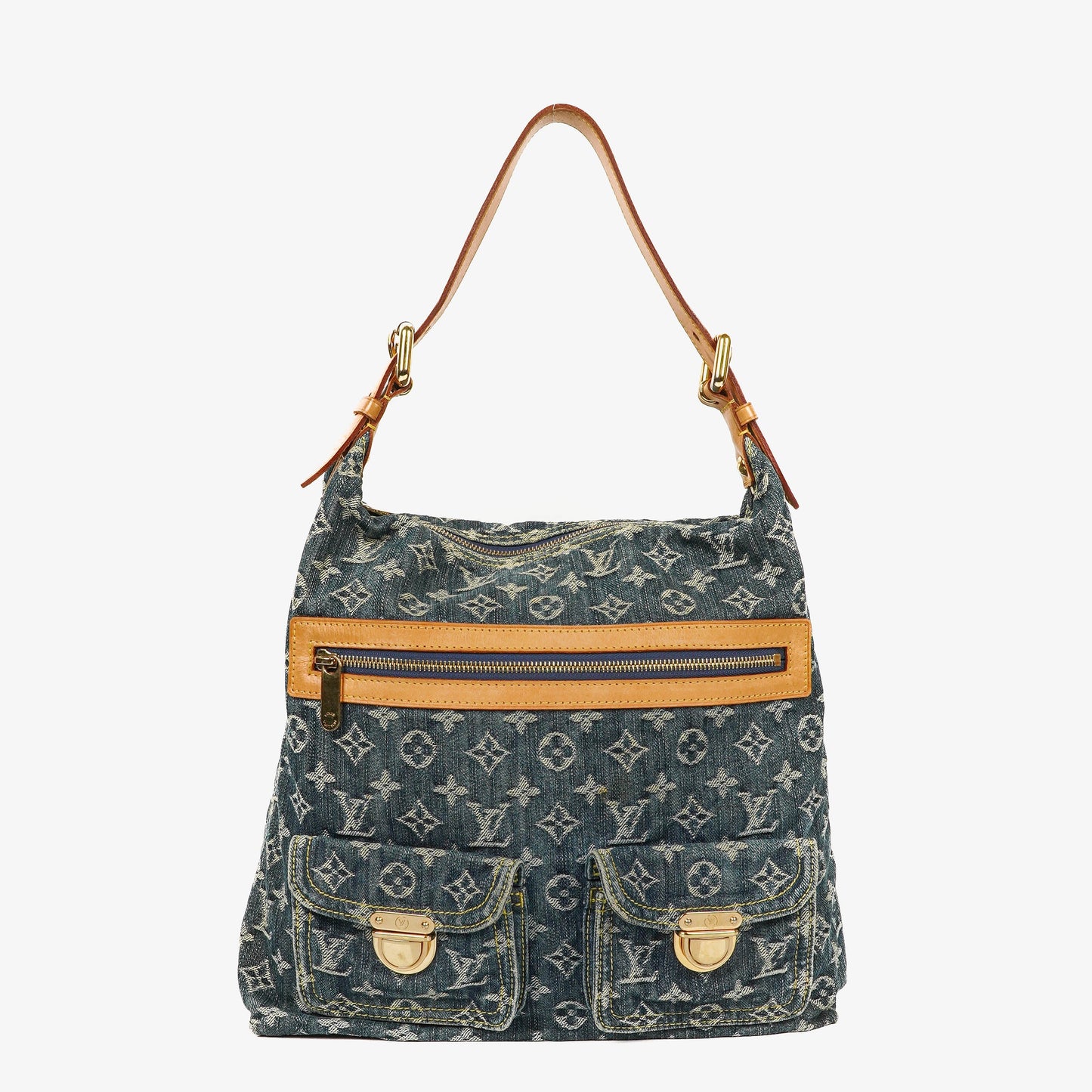 Louis Vuitton Baggy PM Schultertasche aus Monogram Denim