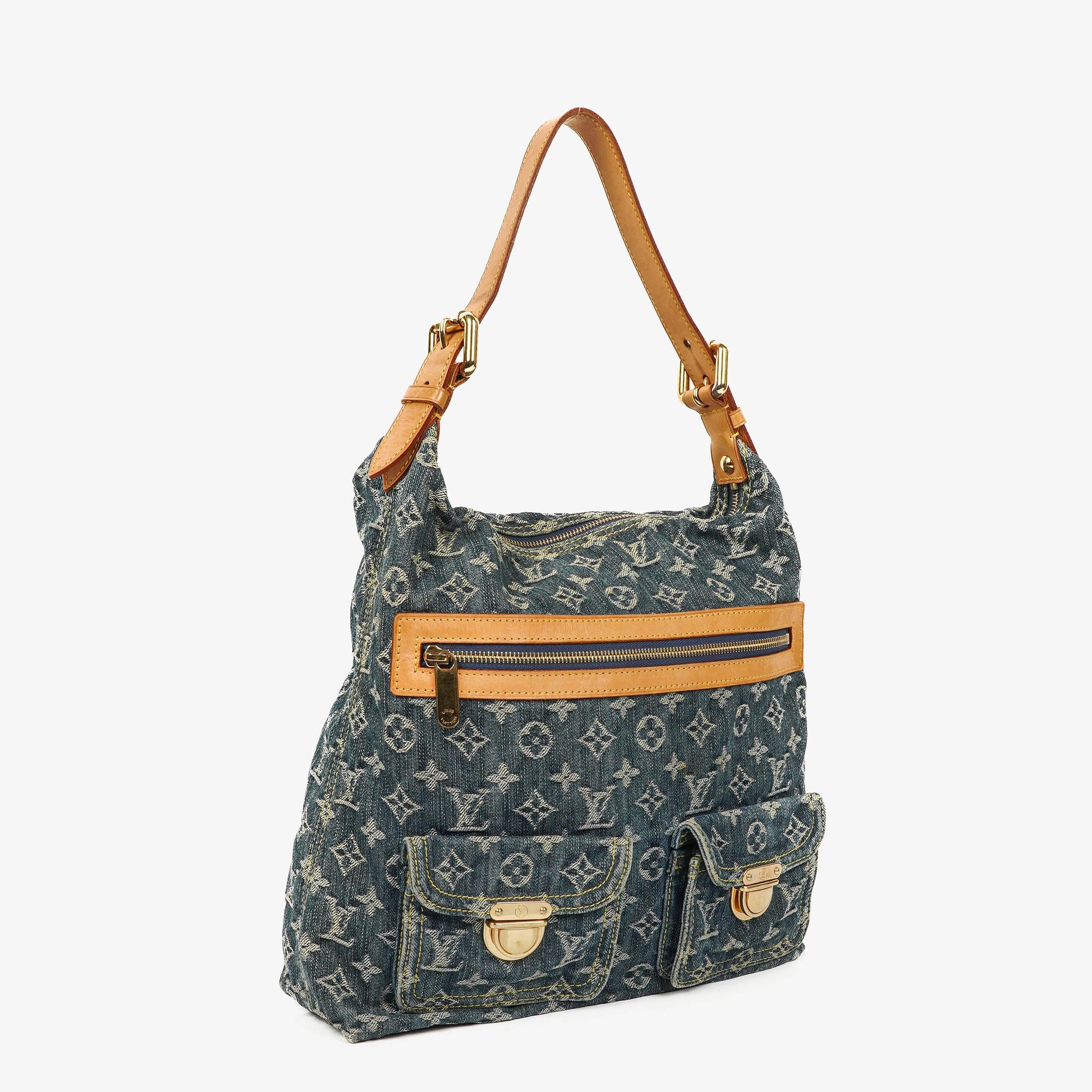Louis Vuitton Baggy PM Schultertasche aus Monogram Denim