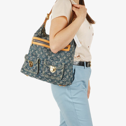 Louis Vuitton Baggy PM Schultertasche aus Monogram Denim