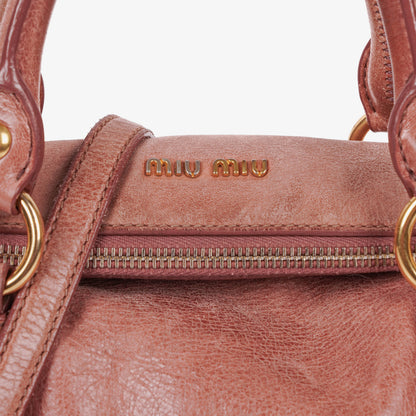 Miu Miu Vitello Bow Satchel Bag