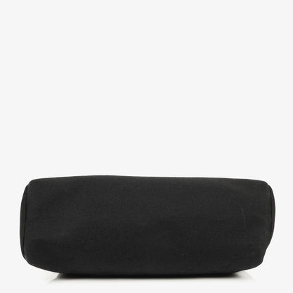 Hermès Herbag PM 2-Wege-Tasche aus Vache Hunter Noir und Canvas mit Palladium-Hardware