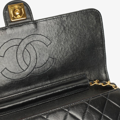 Chanel Classic Single Flap Bag aus gestepptem Lammleder mit 24K vergoldeter Hardware
