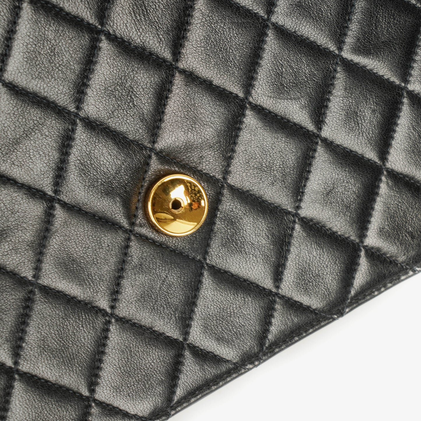 Chanel Classic Single Flap Bag aus gestepptem Lammleder mit 24K vergoldeter Hardware