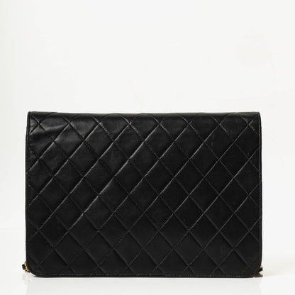 Chanel Classic Single Flap Bag aus gestepptem Lammleder mit 24K vergoldeter Hardware